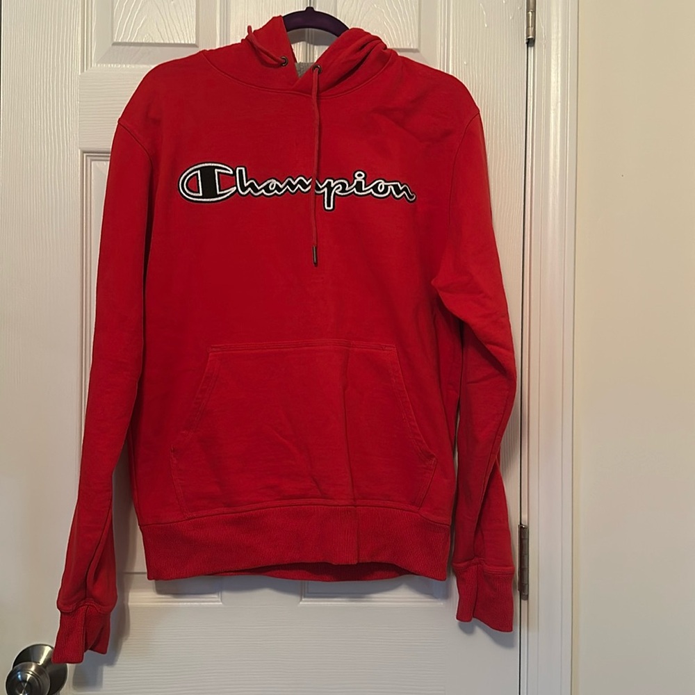 Red Champion sweater